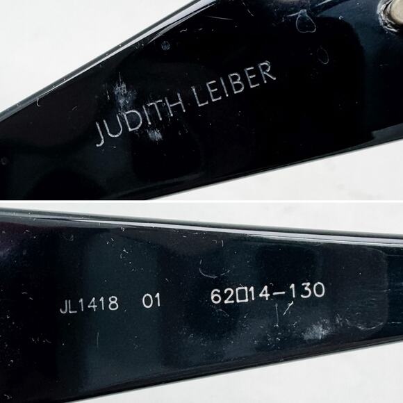 Judith Leiber vintage black red rhinestone Kabuki mask sunglasses w/ case - Picture 8 of 11